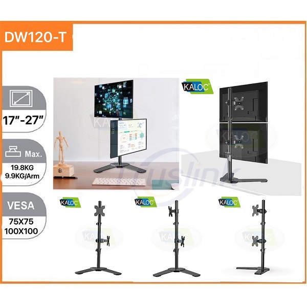 giá treo hai màn hình máy tính dw120t